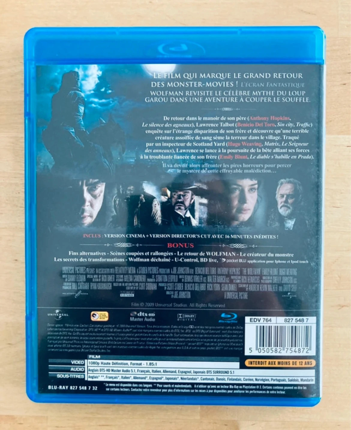 Blu-ray Wolfman Benicio del Toro editie lange onuitgebrachte versie. – photo 3